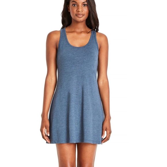 Ladies Next Level Racerback Dress 6734 tri-blend Vintage Navy S,M,L,XL,2XL -NWOT - Picture 4 of 7
